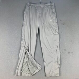 Nike Golf Pants Mens M Grey Wind Pants Elastic Waist Zipper Leg Cuffs Pockets